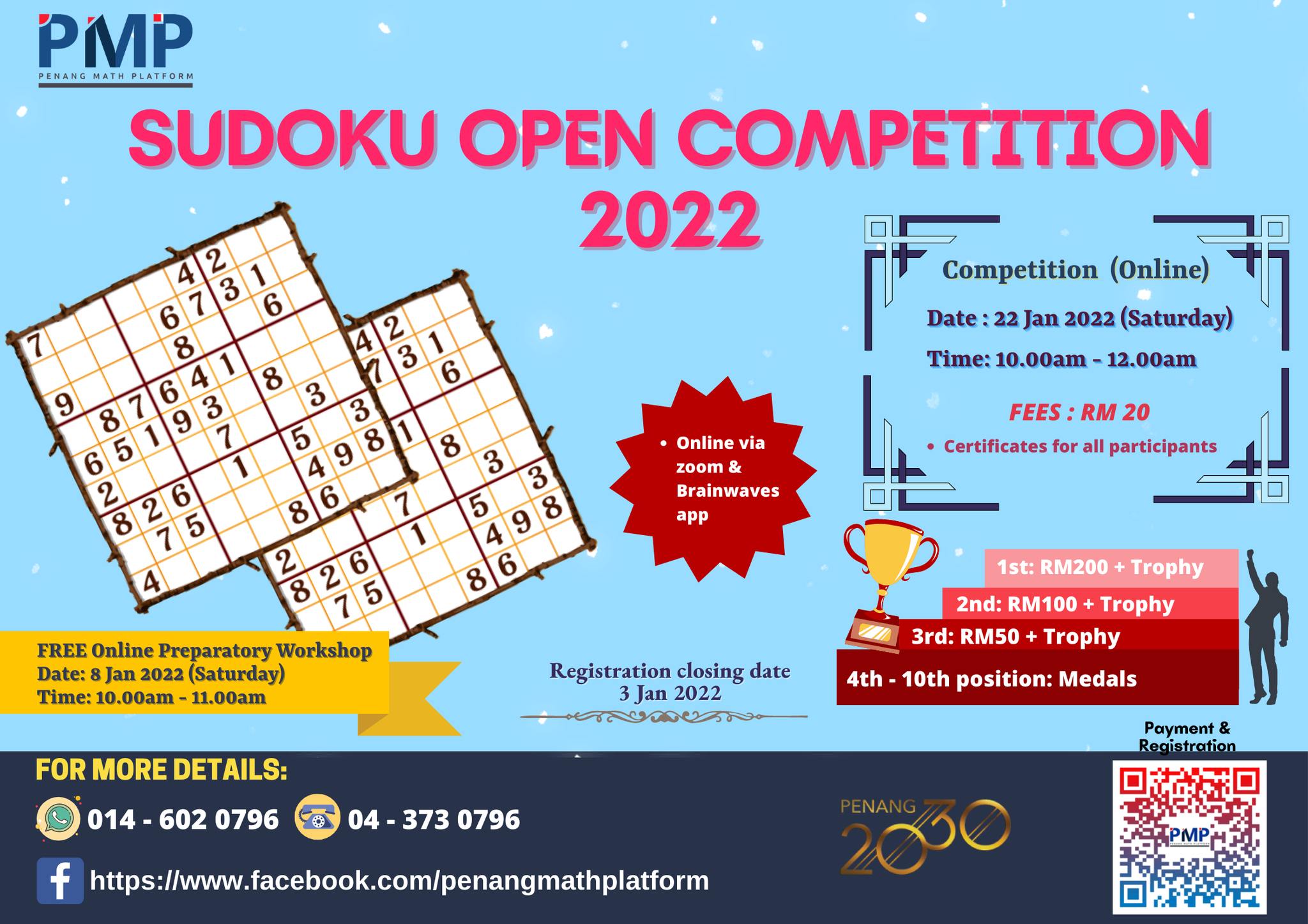 Sudoku Open Competition 2022 - Penang STEM